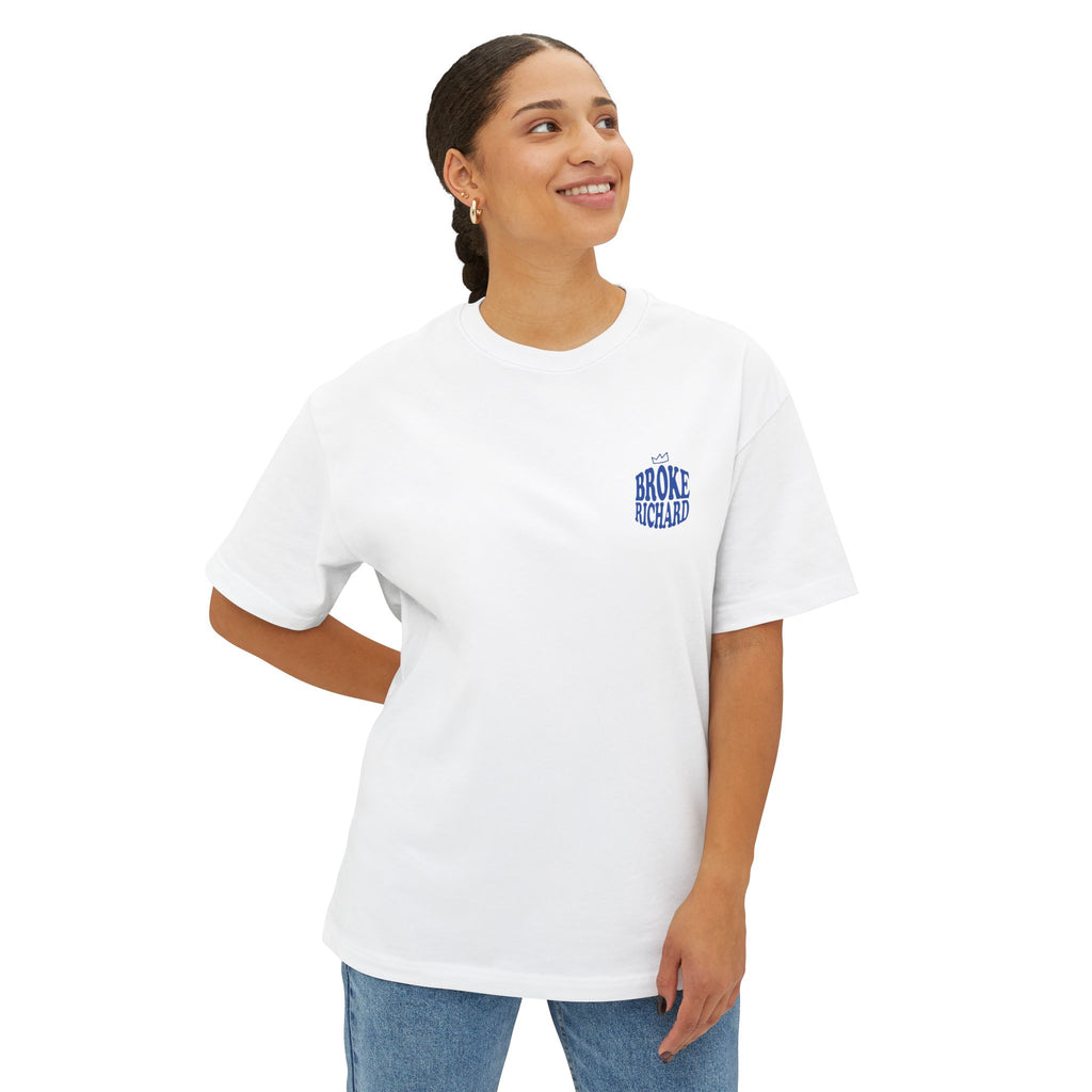 RICH IN LOVE, BROKE IN MONEY - Unisex Oversized Boxy Tee